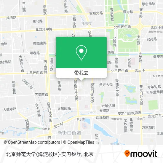 北京师范大学(海淀校区)-实习餐厅地图