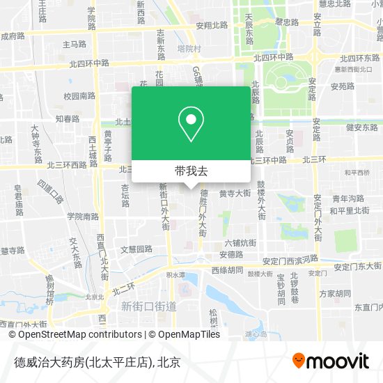 德威治大药房(北太平庄店)地图