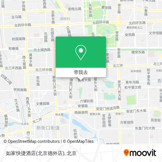 如家快捷酒店(北京德外店)地图