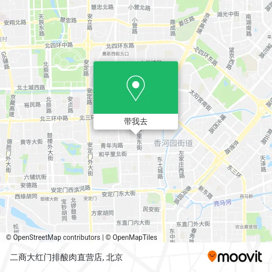 二商大红门排酸肉直营店地图