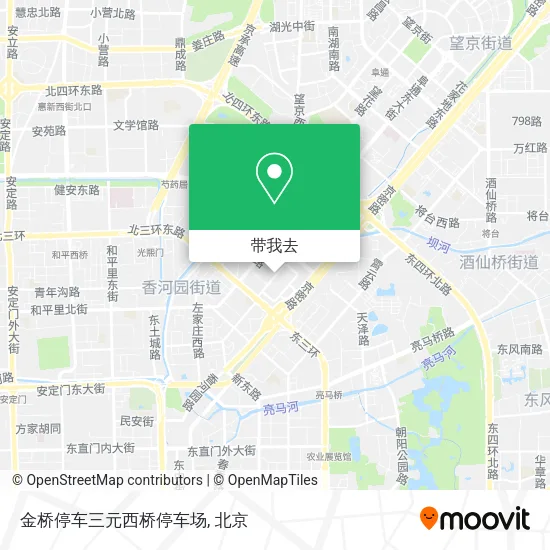 金桥停车三元西桥停车场地图