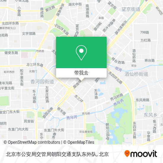 北京市公安局交管局朝阳交通支队东外队地图