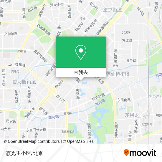 霞光里小区地图