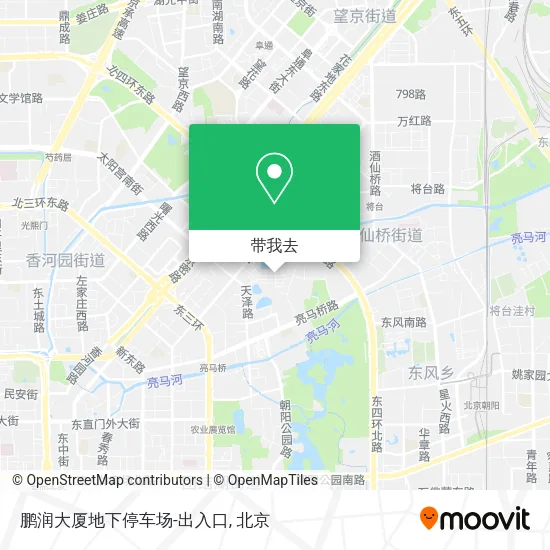 鹏润大厦地下停车场-出入口地图