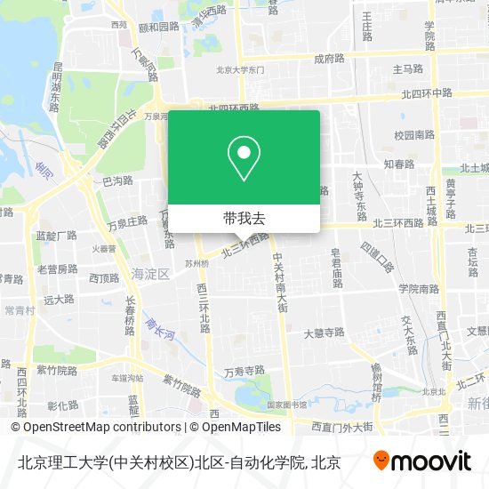 北京理工大学(中关村校区)北区-自动化学院地图