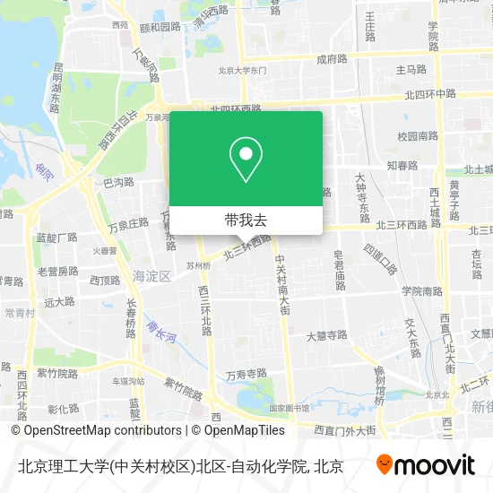 北京理工大学(中关村校区)北区-自动化学院地图