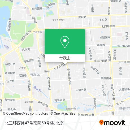 北三环西路47号南院50号楼地图