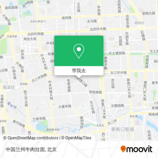 中国兰州牛肉拉面地图
