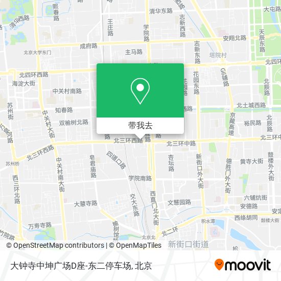 大钟寺中坤广场D座-东二停车场地图
