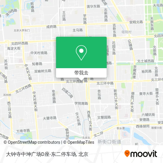 大钟寺中坤广场D座-东二停车场地图
