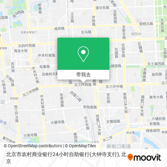 北京市农村商业银行24小时自助银行(大钟寺支行)地图