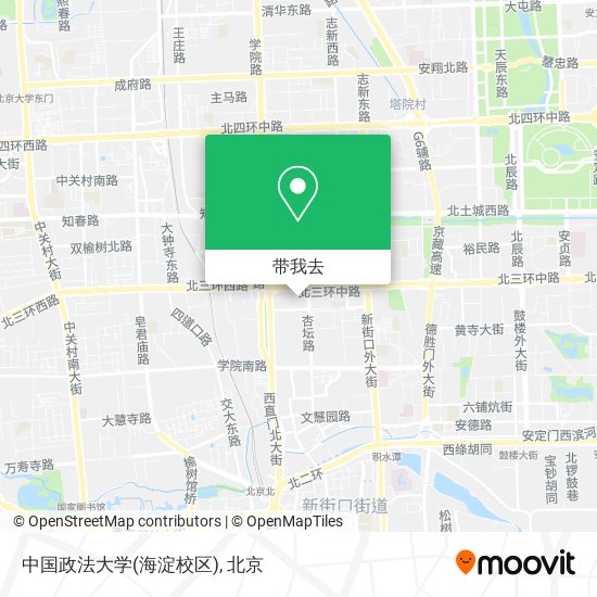 中国政法大学(海淀校区)地图