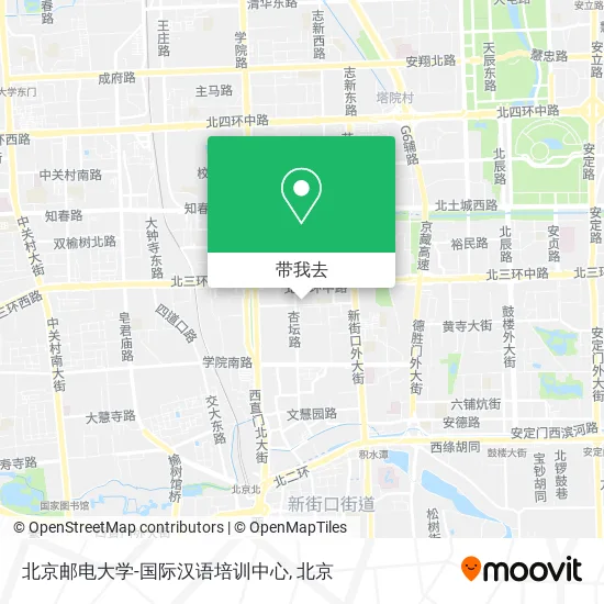 北京邮电大学-国际汉语培训中心地图