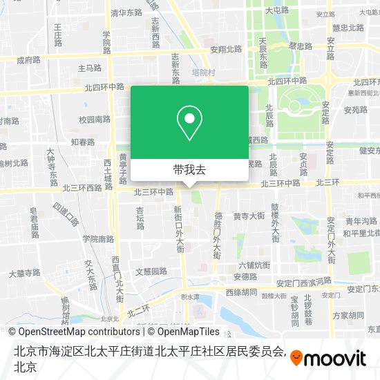 北京市海淀区北太平庄街道北太平庄社区居民委员会地图