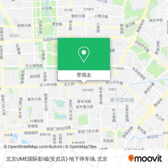 北京UME国际影城(安贞店)-地下停车场地图