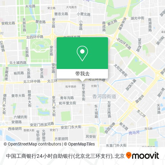 中国工商银行24小时自助银行(北京北三环支行)地图
