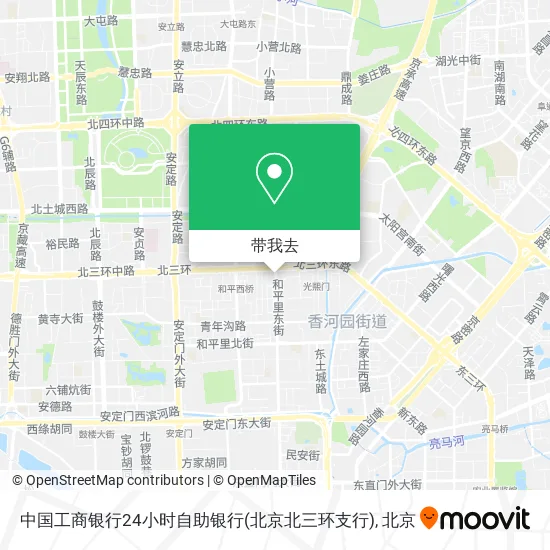中国工商银行24小时自助银行(北京北三环支行)地图