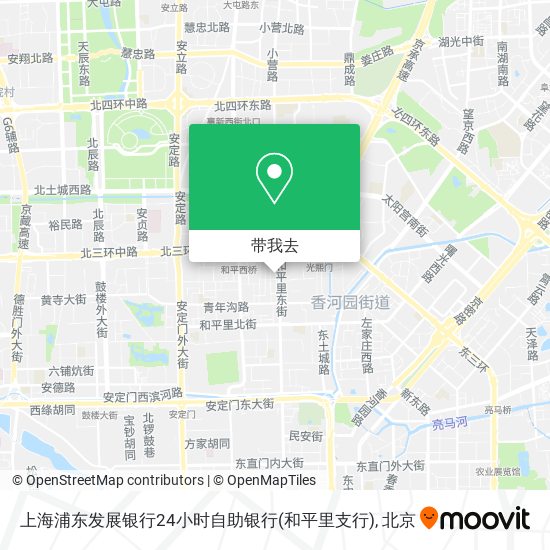 上海浦东发展银行24小时自助银行(和平里支行)地图
