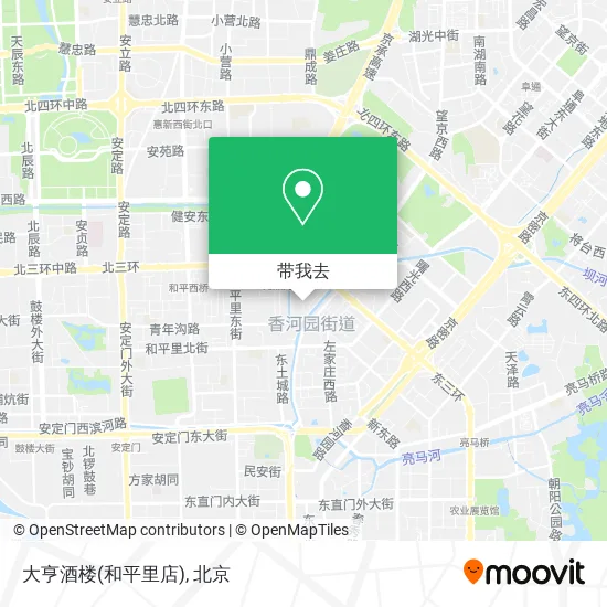 大亨酒楼(和平里店)地图
