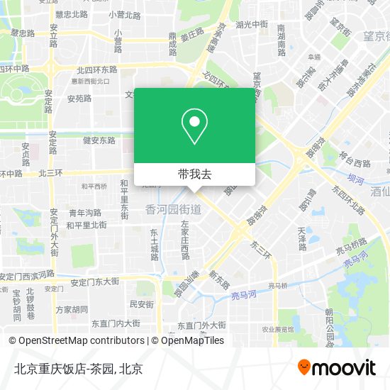 北京重庆饭店-茶园地图