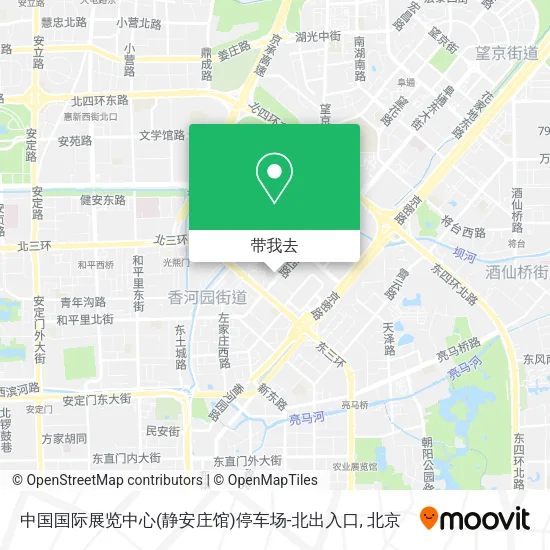 中国国际展览中心(静安庄馆)停车场-北出入口地图