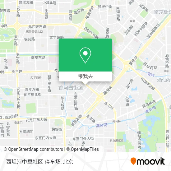 西坝河中里社区-停车场地图