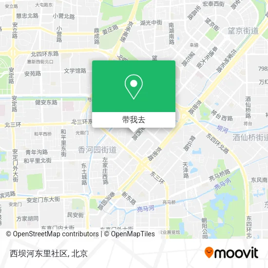 西坝河东里社区地图