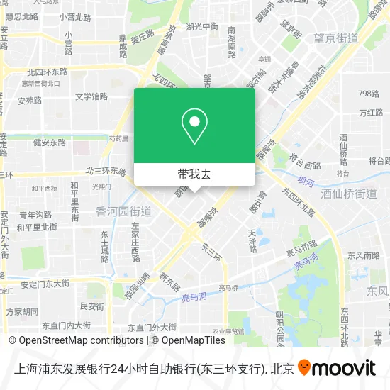 上海浦东发展银行24小时自助银行(东三环支行)地图
