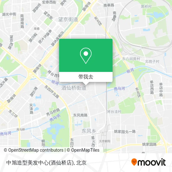 中旭造型美发中心(酒仙桥店)地图
