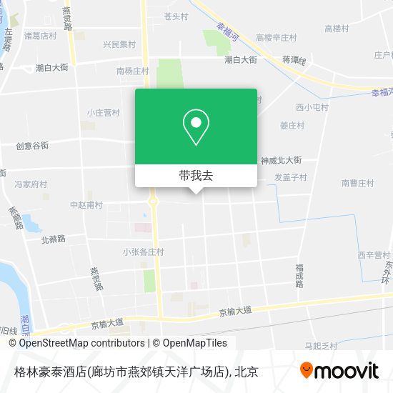 格林豪泰酒店(廊坊市燕郊镇天洋广场店)地图
