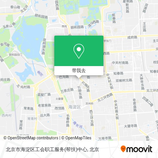 北京市海淀区工会职工服务(帮扶)中心地图