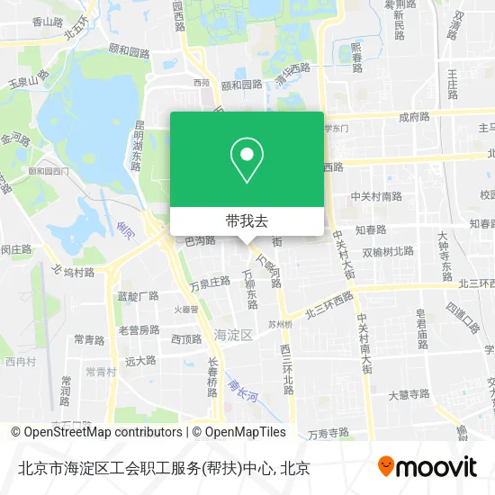 北京市海淀区工会职工服务(帮扶)中心地图