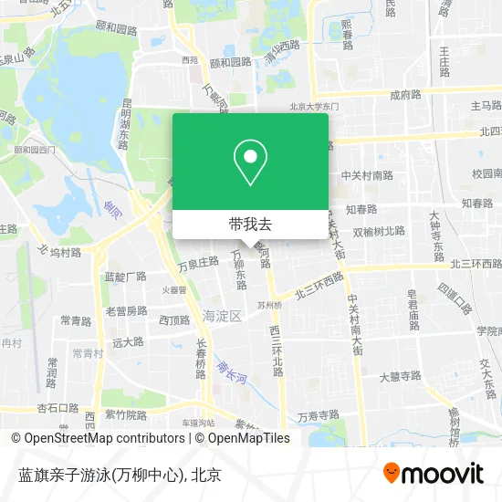 蓝旗亲子游泳(万柳中心)地图
