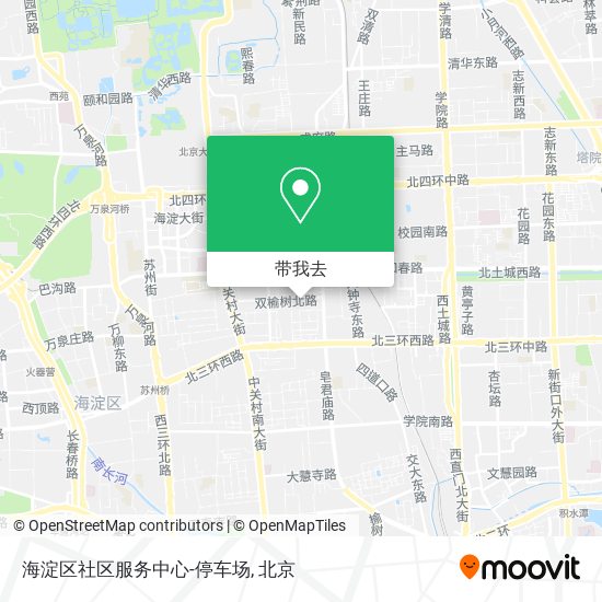 海淀区社区服务中心-停车场地图