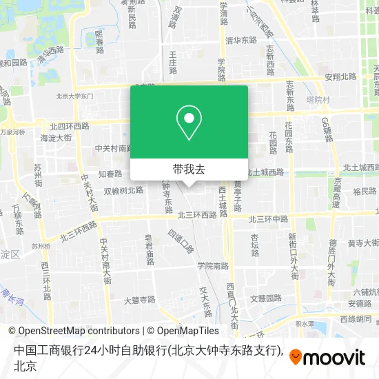 中国工商银行24小时自助银行(北京大钟寺东路支行)地图