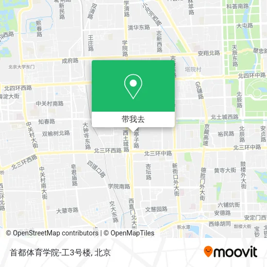 首都体育学院-工3号楼地图