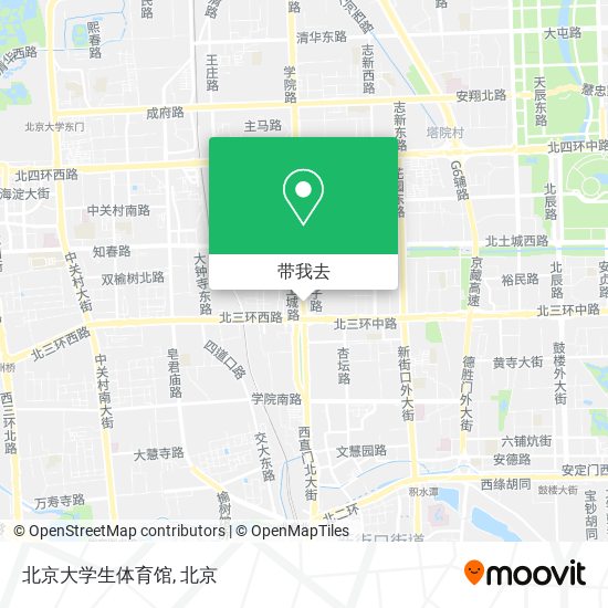 北京大学生体育馆地图