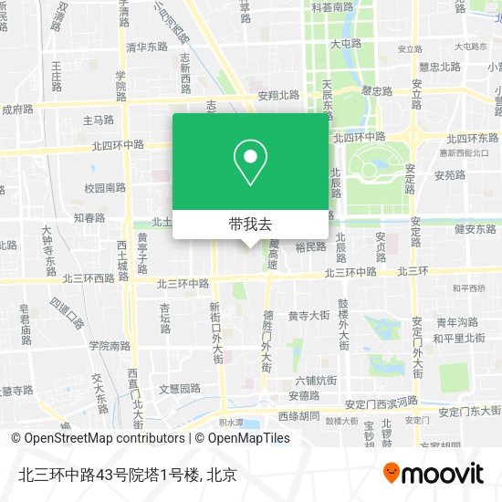 北三环中路43号院塔1号楼地图