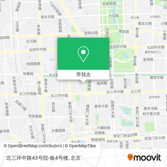北三环中路43号院-板4号楼地图