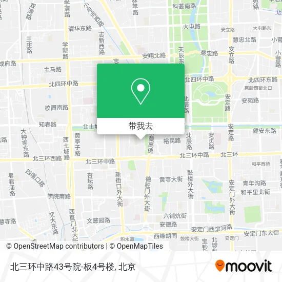 北三环中路43号院-板4号楼地图