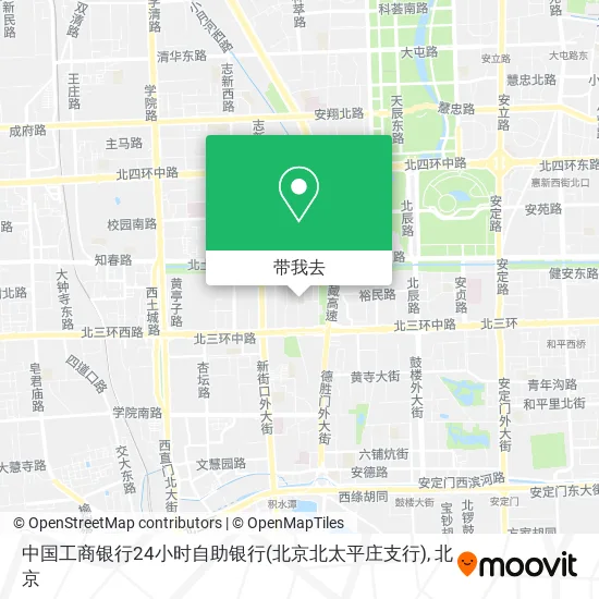 中国工商银行24小时自助银行(北京北太平庄支行)地图