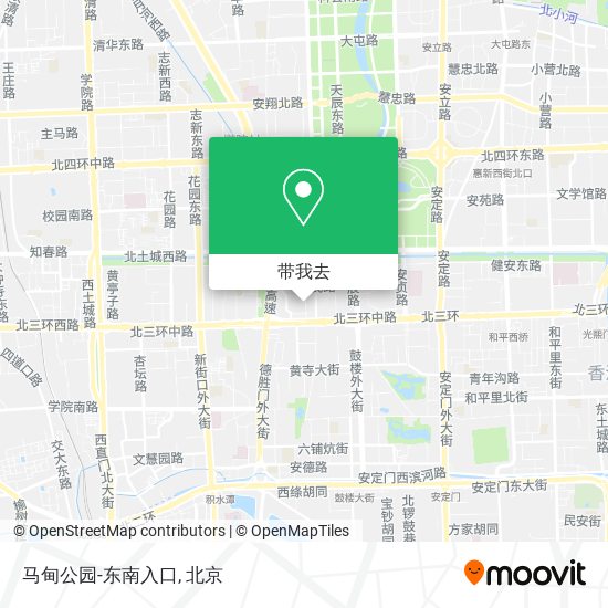 马甸公园-东南入口地图
