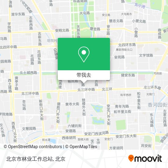 北京市林业工作总站地图
