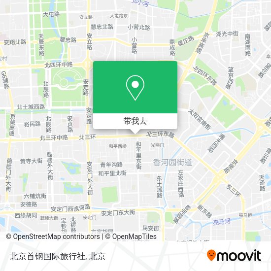 北京首钢国际旅行社地图
