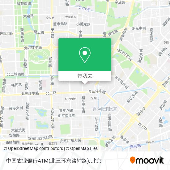 中国农业银行ATM(北三环东路辅路)地图