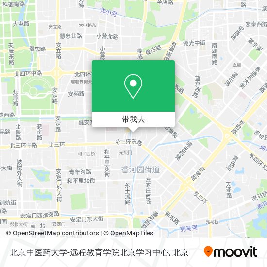 北京中医药大学-远程教育学院北京学习中心地图