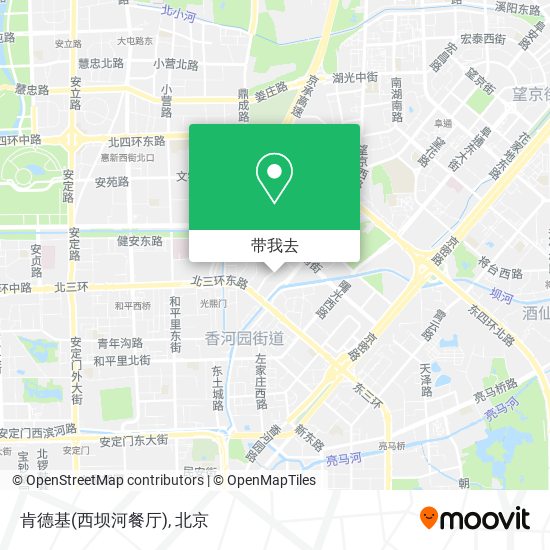 肯德基(西坝河餐厅)地图