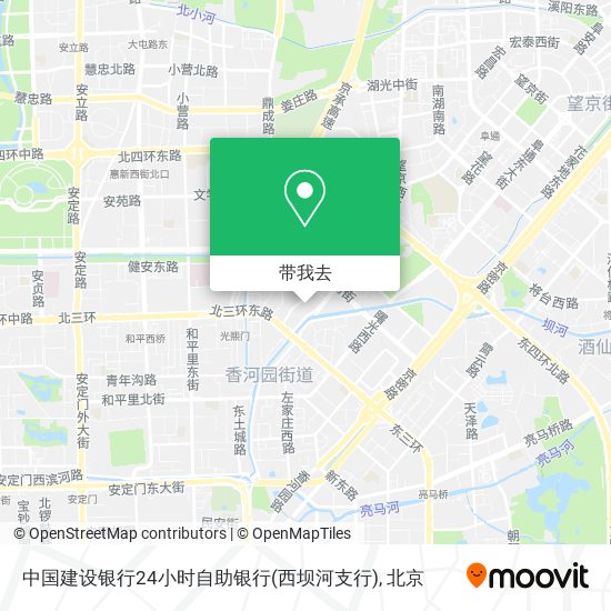 中国建设银行24小时自助银行(西坝河支行)地图