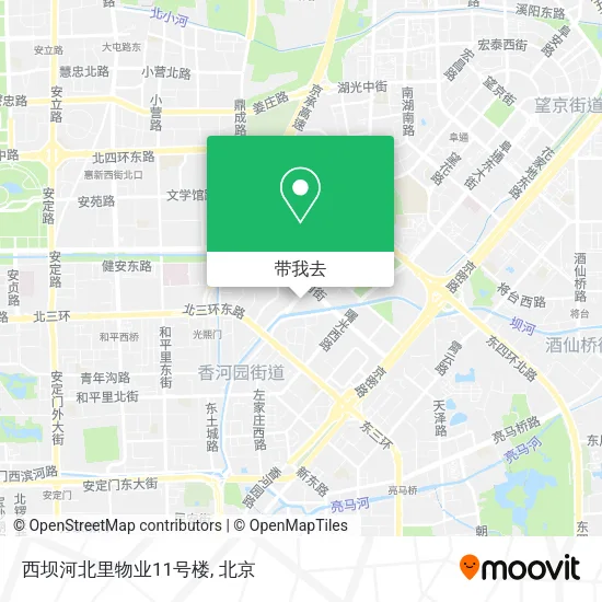 西坝河北里物业11号楼地图