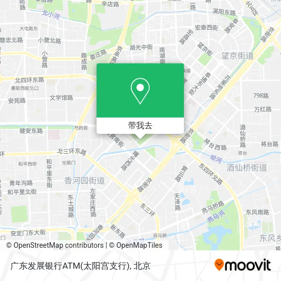 广东发展银行ATM(太阳宫支行)地图